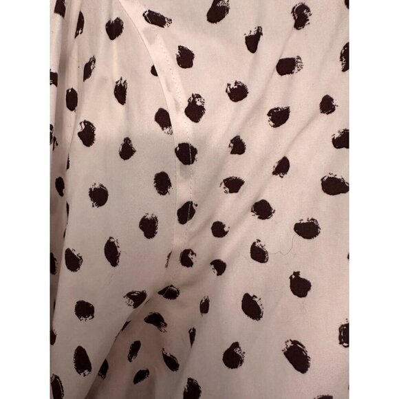 Lands End White with brown polka dots top size 18W - Picture 3 of 6